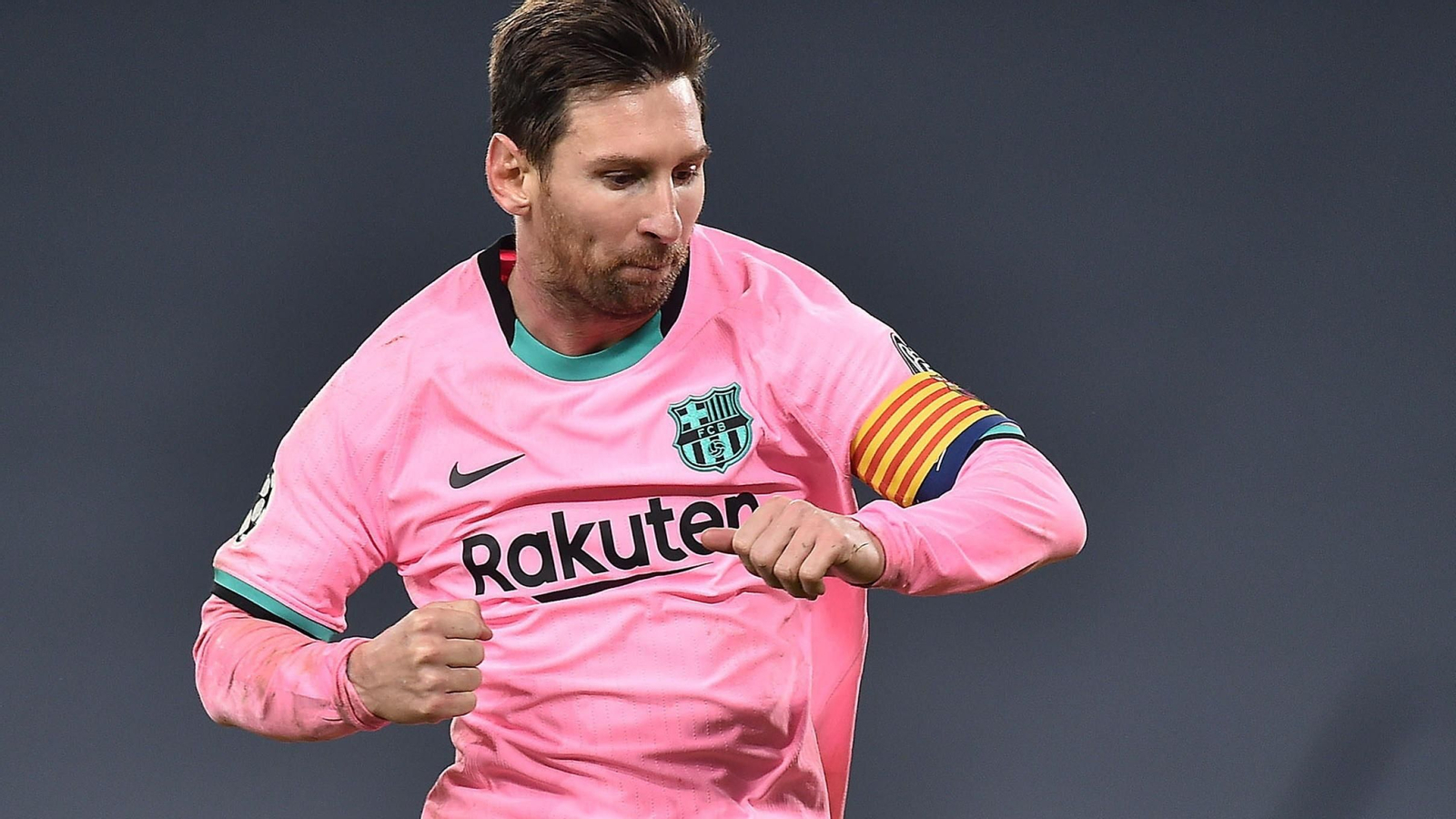 Messi celebra un gol.