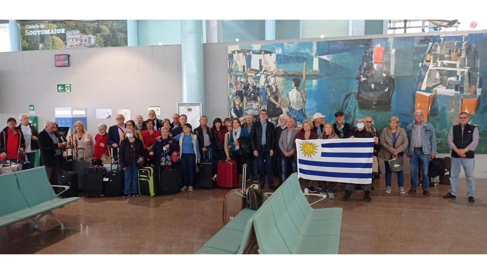 Imagen de la llegada de participantes procedentes de Uruguay y Brasil