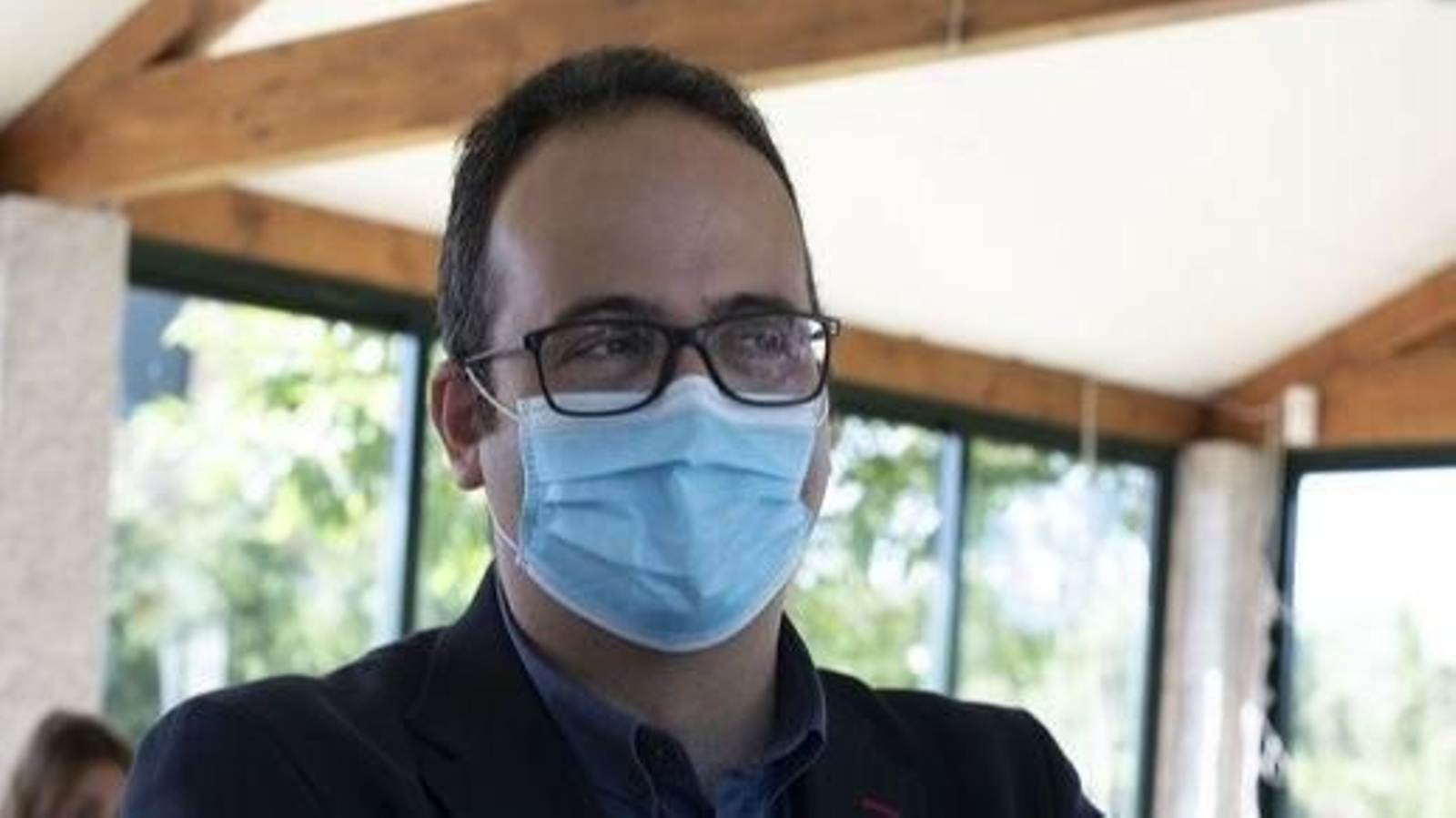 Emilio de la Iglesia, en el simulacro del 12-J celebrado en Pereiro.