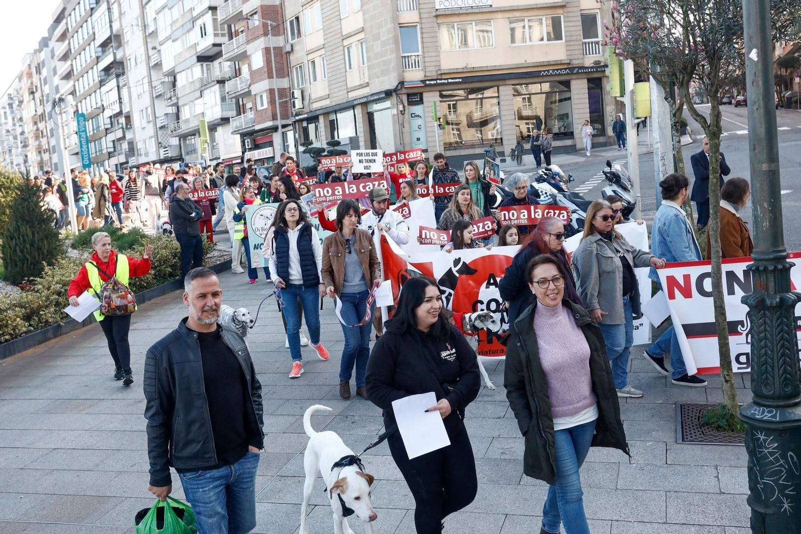 Manifestación en Vigo por los derechos de los animales.