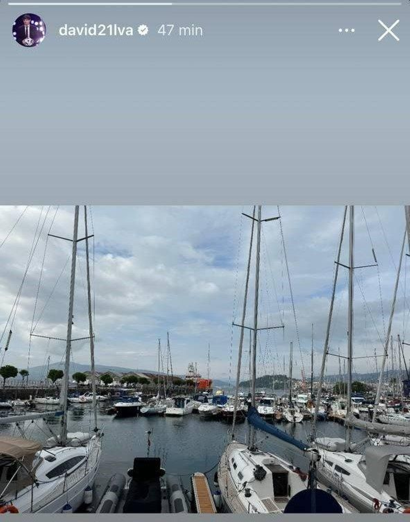 La imagen del puerto de Vigo que compartió Silva. // Instagram