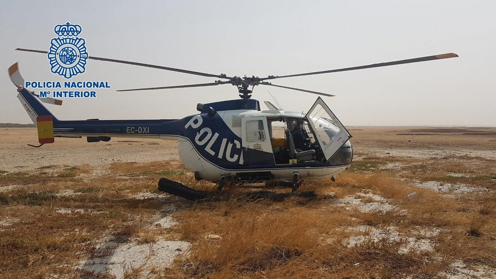 El helicóptero de los agentes de Vigo