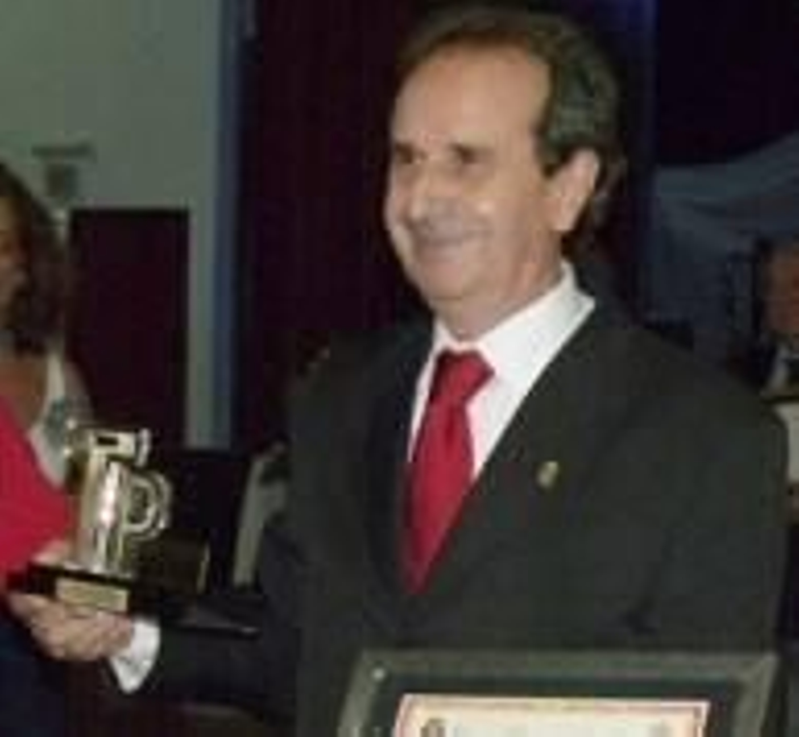 El homenajeado durante la celebración.