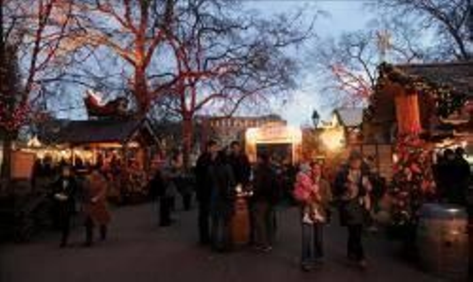 Vista de un mercadillo navideño.