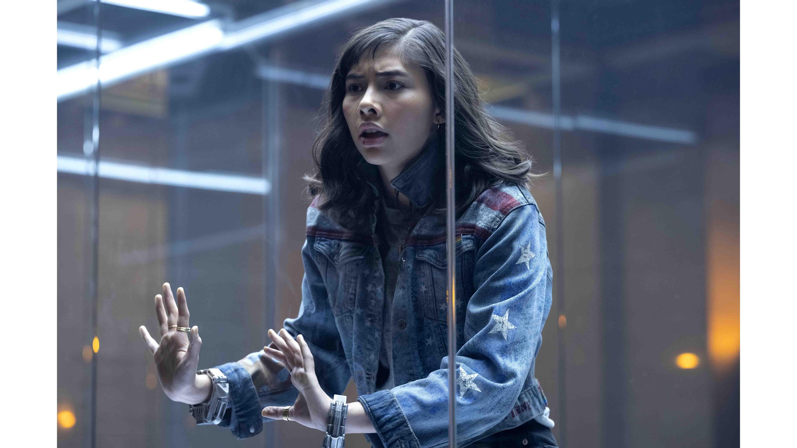 Fotograma cedido por Marvel Studios donde aparece Xochitl Gómez como América Chávez durante una escena de la película "Doctor Strange in the Multiverse of Madness" que debuta en cines este fin de semana como la próxima entrega del universo Marvel. EFE/Jay Maidment/Marvel Studios