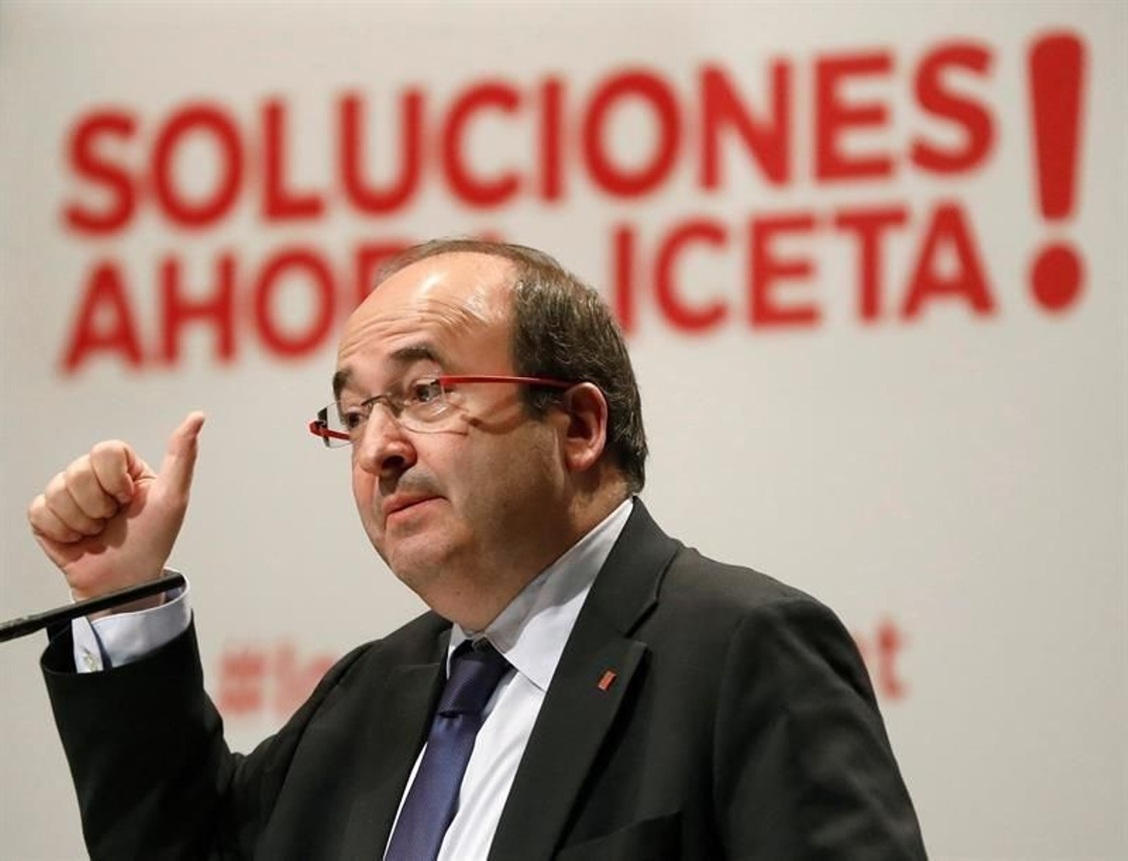 El candidato del PSC a la presidencia de la Generalitat, Miquel Iceta