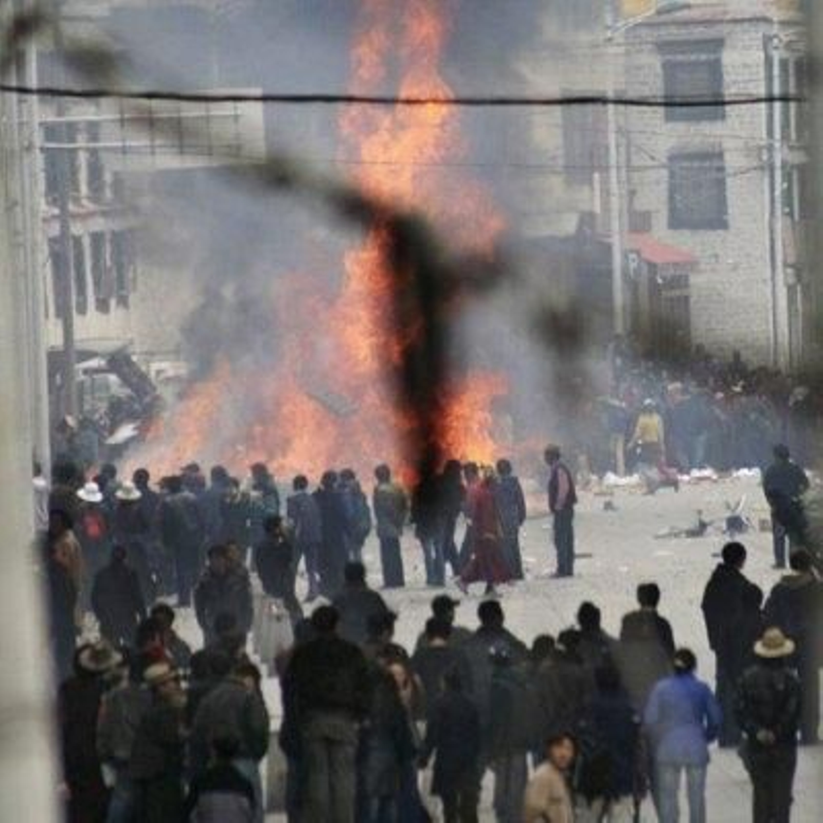 Imagen de la revuelta en el Tibet.
