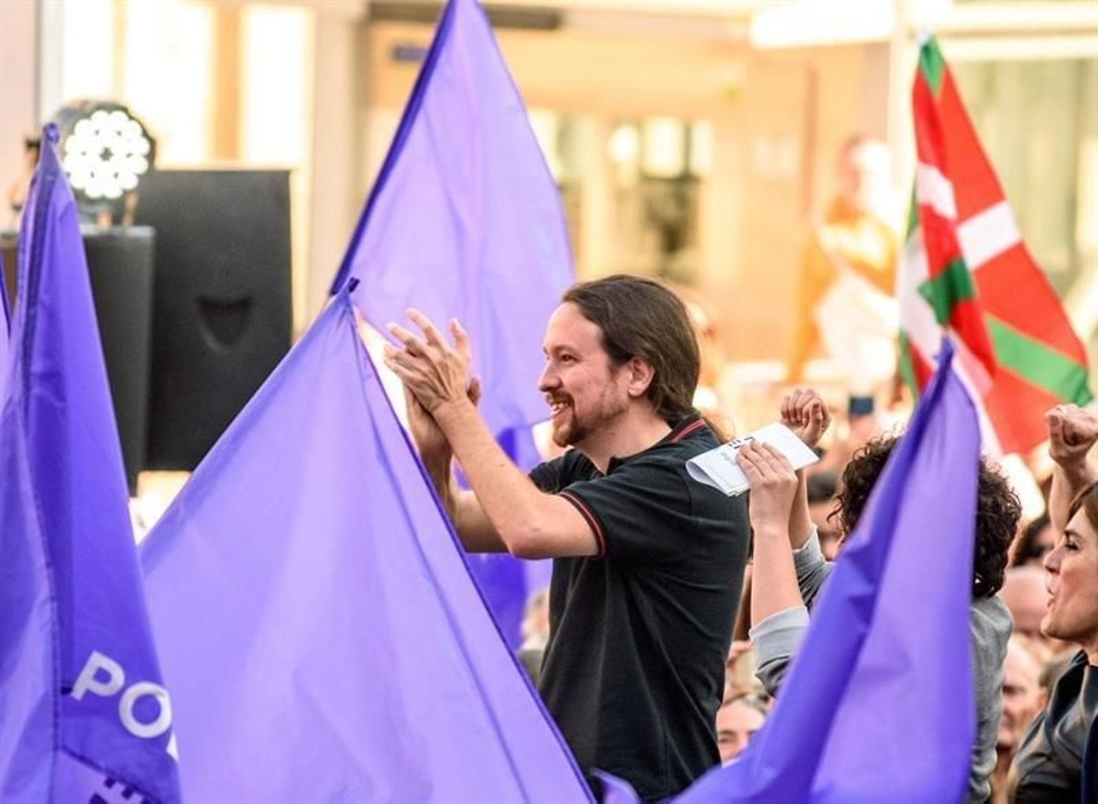 El secretario general de Podemos, Pablo Iglesias