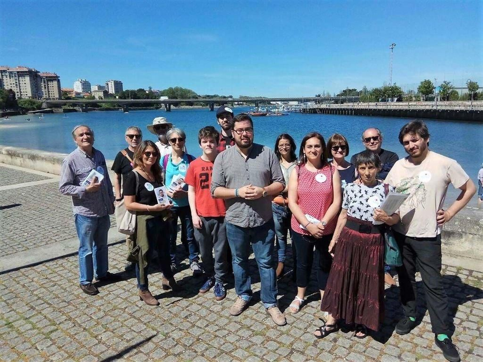 A candidatura do BNG no paseo de Bouzas.