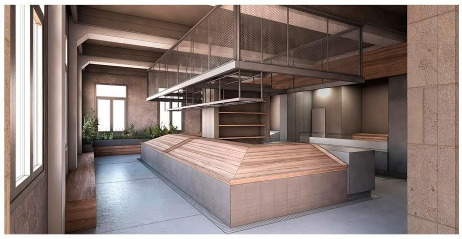 Recreación 3D de cómo quedaría una de las partes del Mercado de O Rosal.