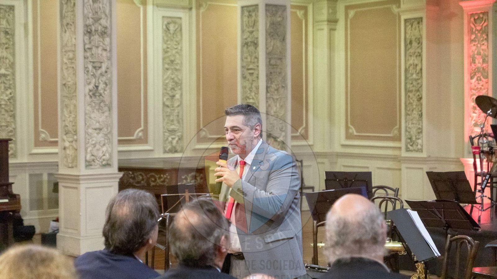 El presidente de Fedespa , Pablo Marnotes Raña, en su alocución