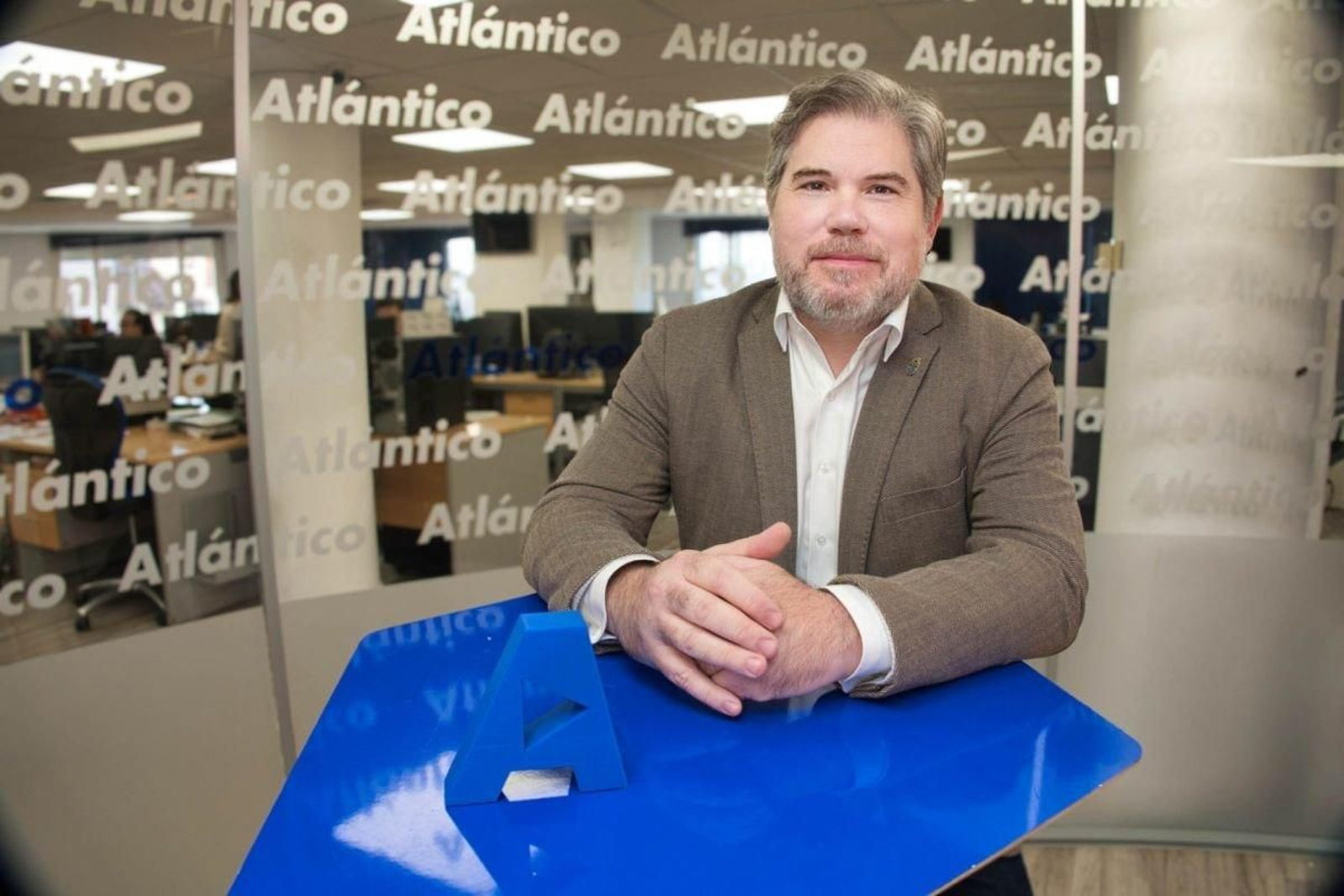 Daniel Villanueva, en el set de Atlántico TV.