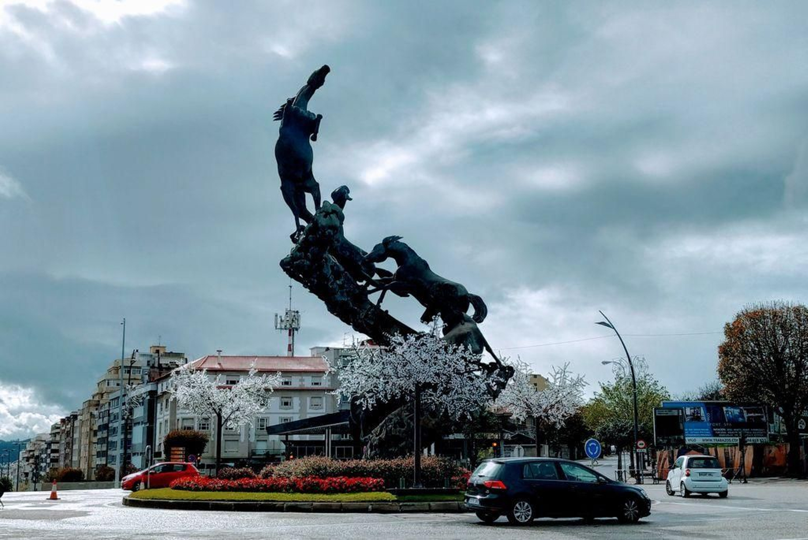 La Navidad llegó a los caballos de Praza de España