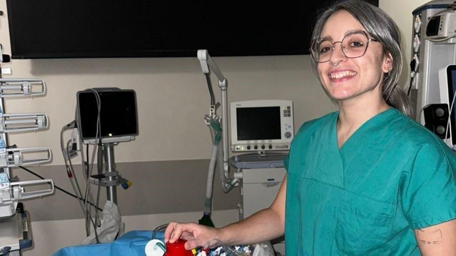 La enfermera de reanimación del Cunqueiro, Sheila Senra.