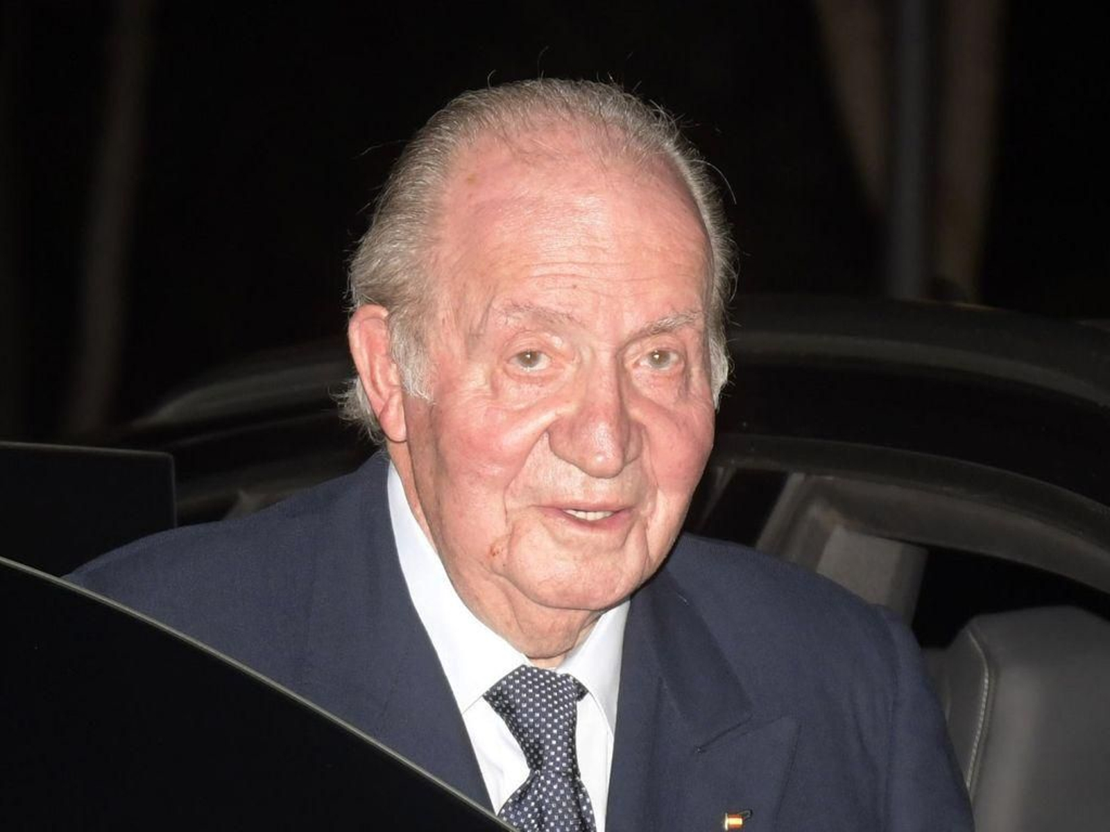 Juan Carlos I, tras acudir al tanatorio de su amigo Plácido Arango.