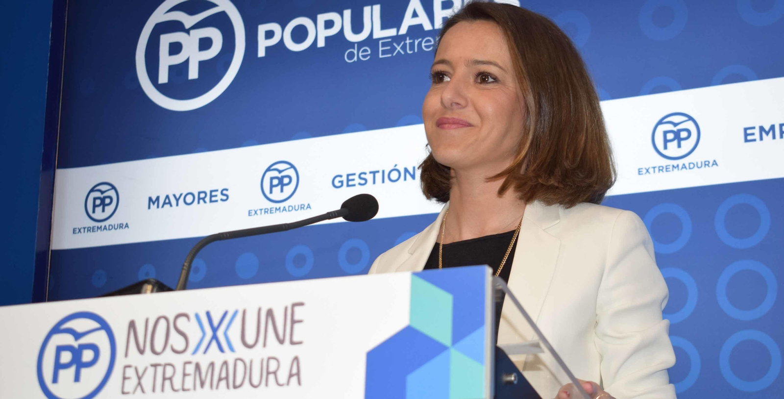 La portavoz del PP de Extremadura, Gema Cortés.