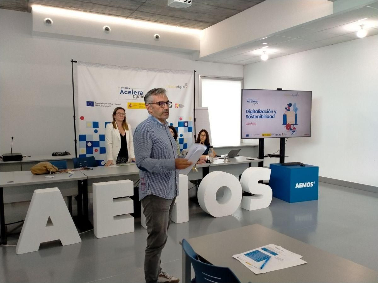 Francisco Domínguez, gerente de Aemos, en una de las últimas jornada celebrada en el Vivero Pemos.