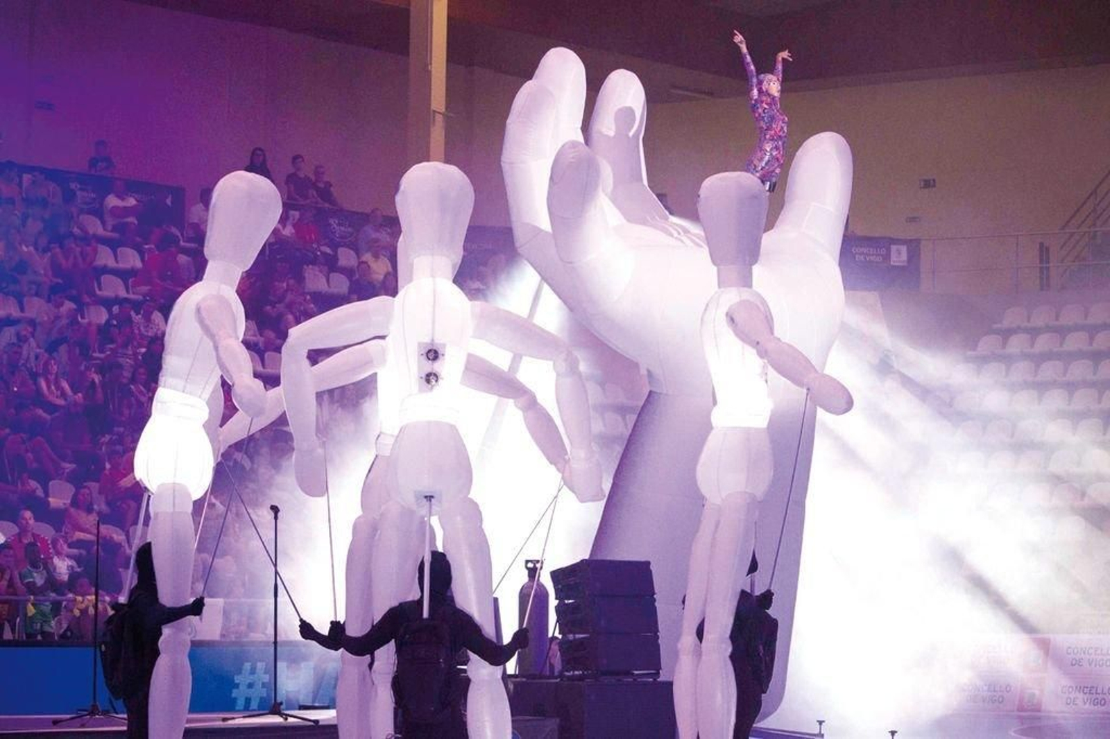 Un momento de la clausura del Mundial, ayer en As Travesas.