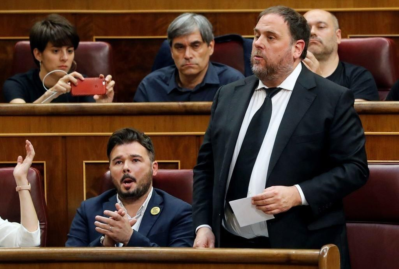 Oriol Junqueras durante la sesión constitutiva de las Cortes Generales el 21 de mayo de 2019.