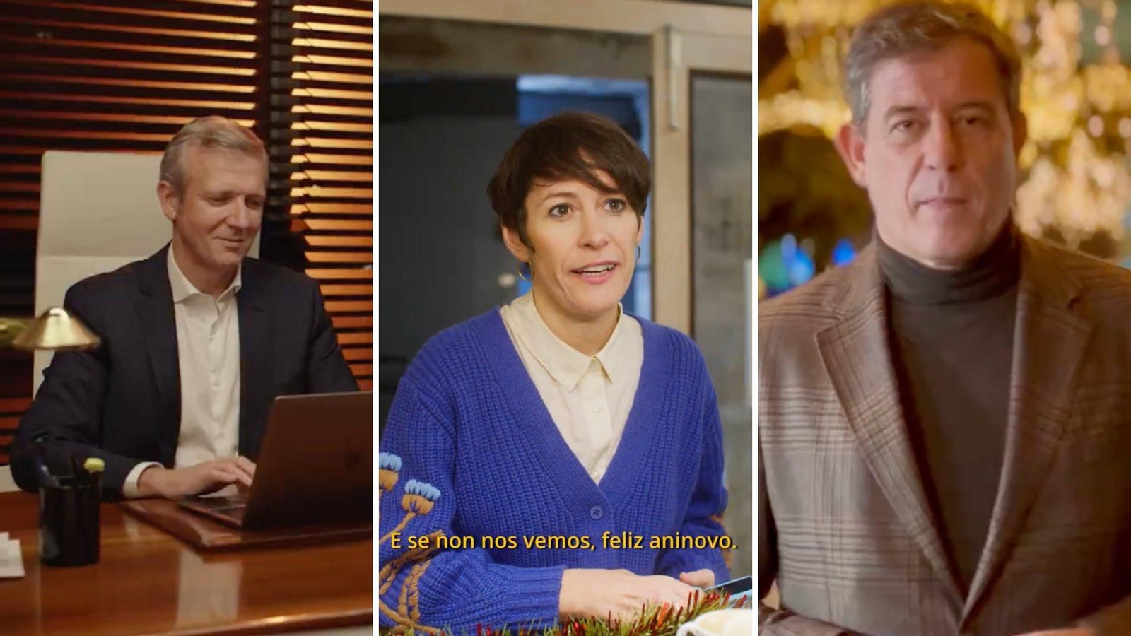 Alfonso Rueda, Ana Pontón y José Besteiro.