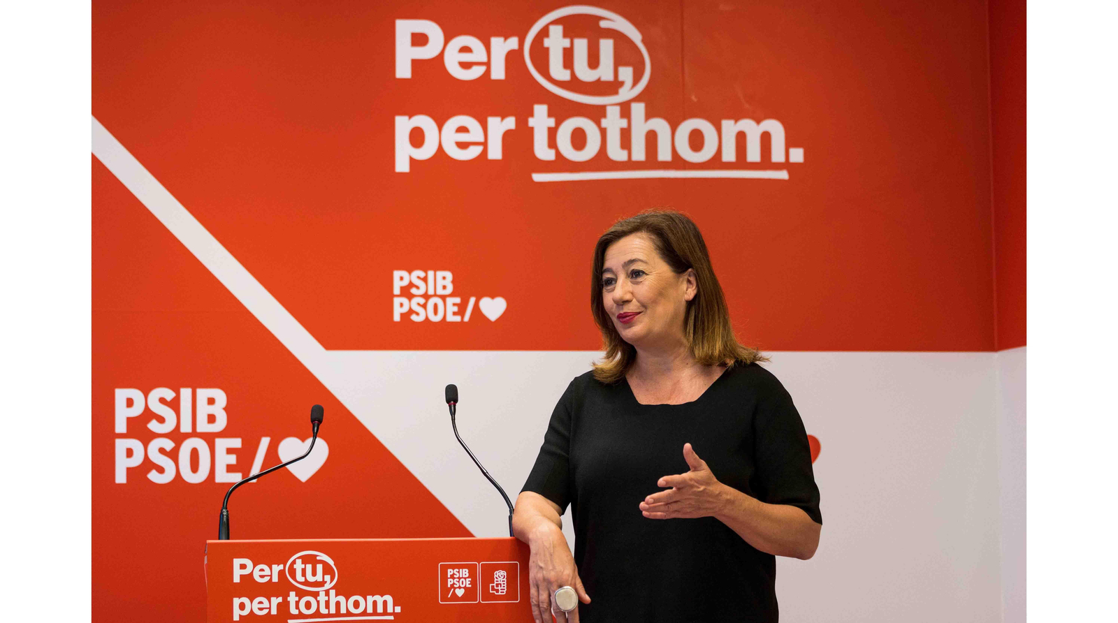 La presidenta en funciones del Govern balear y líder del PSOE de esa comunidad autónoma, Francina Armengol. EFE/CATI CLADERA