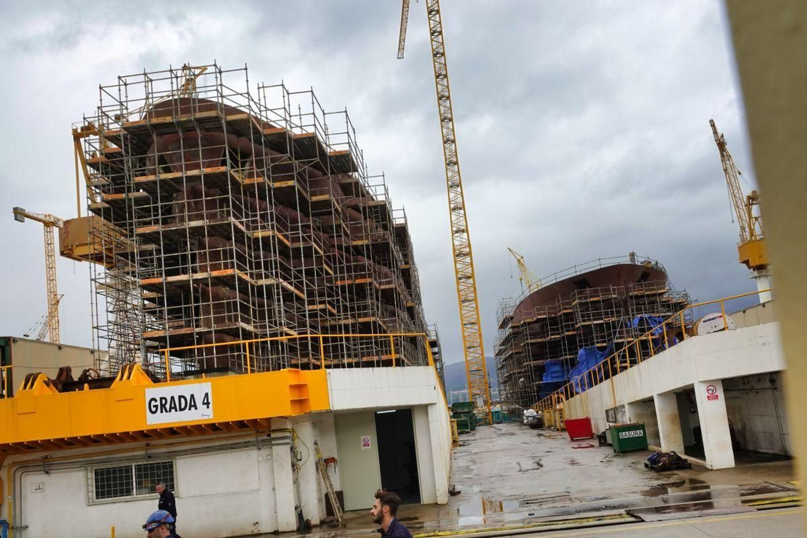 Buque oceanográfico en construcción en las instalaciones de Ría de Vigo.