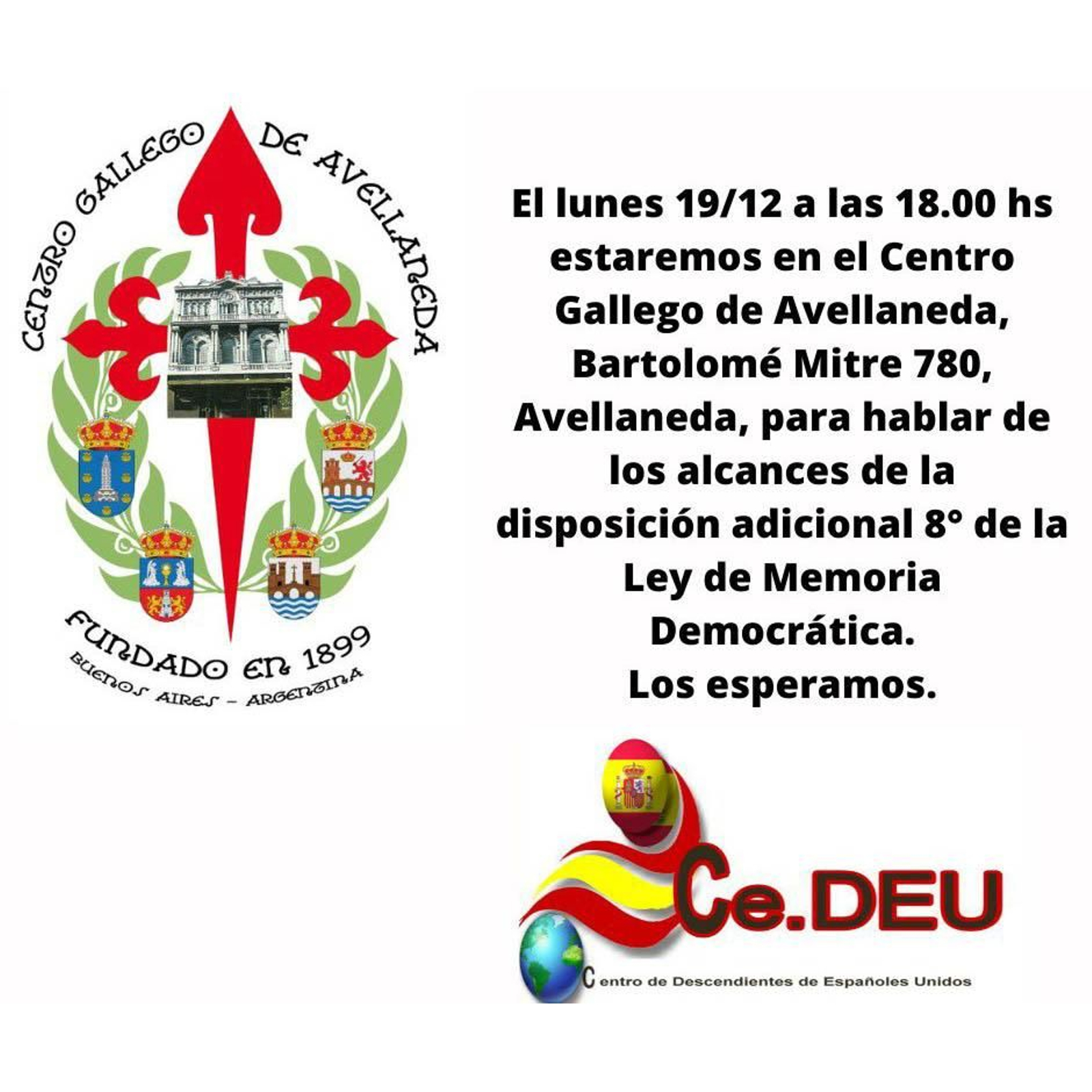 Ce.DEU en el Centro Gallego de Avellaneda