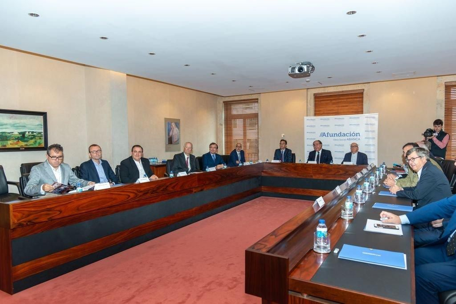 Reunión ayer del patronato de Afundacíon, en su sede en Vigo.