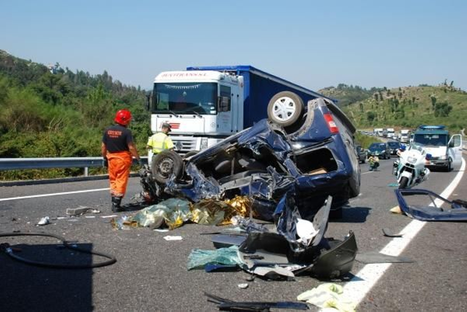 Accidente en la autovía Rías Baixas