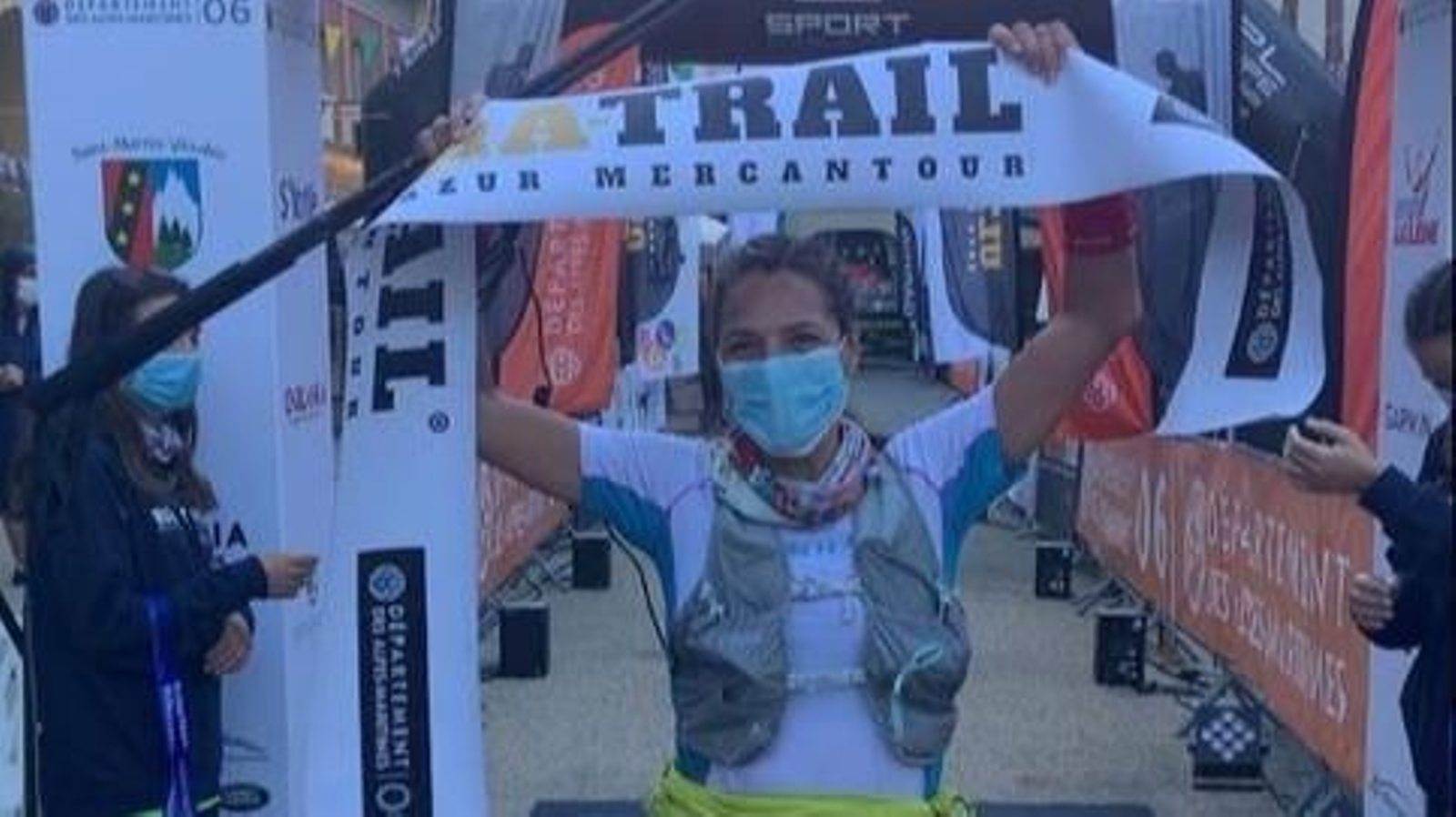 Aroa Sío, en la llegada.