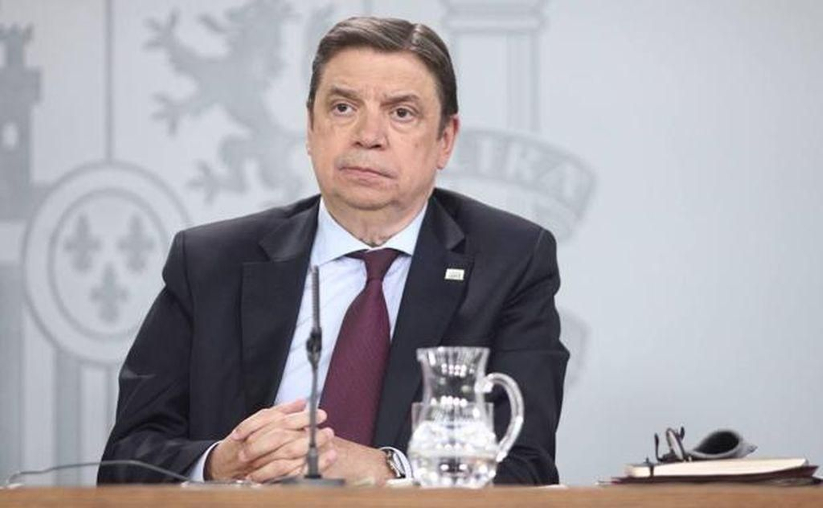 Luis Planas, ministro de Agricultura, Pesca y Alimentación, durante una comparecencia.