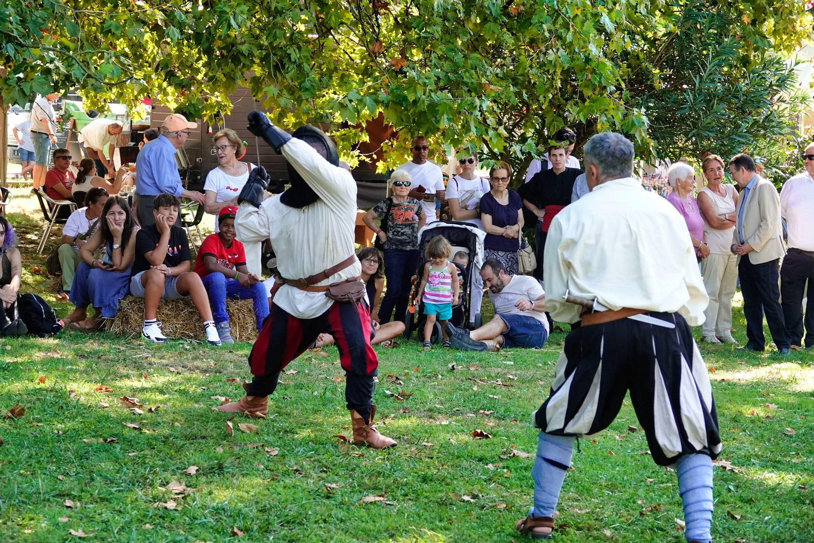 Exhibición de esgrima medieval.