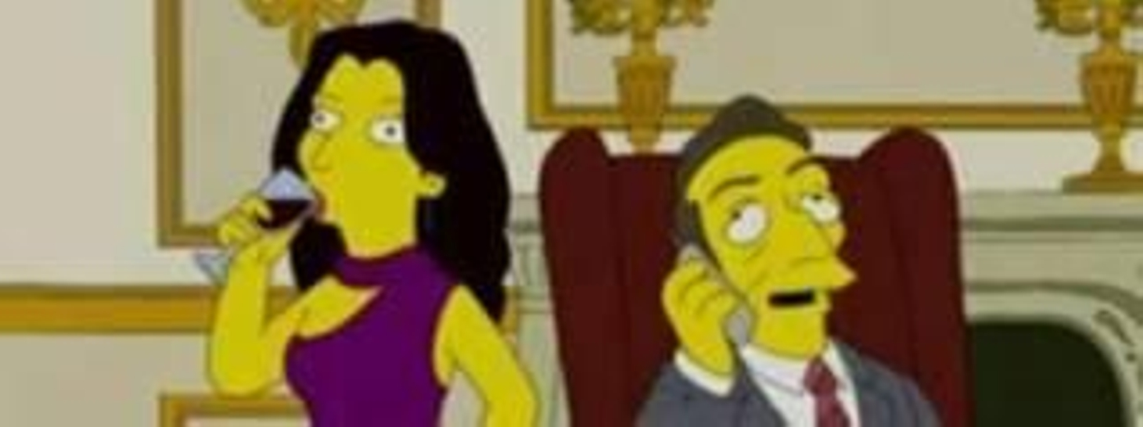 Sarkozy y Carla Bruni de 'amarillo'.