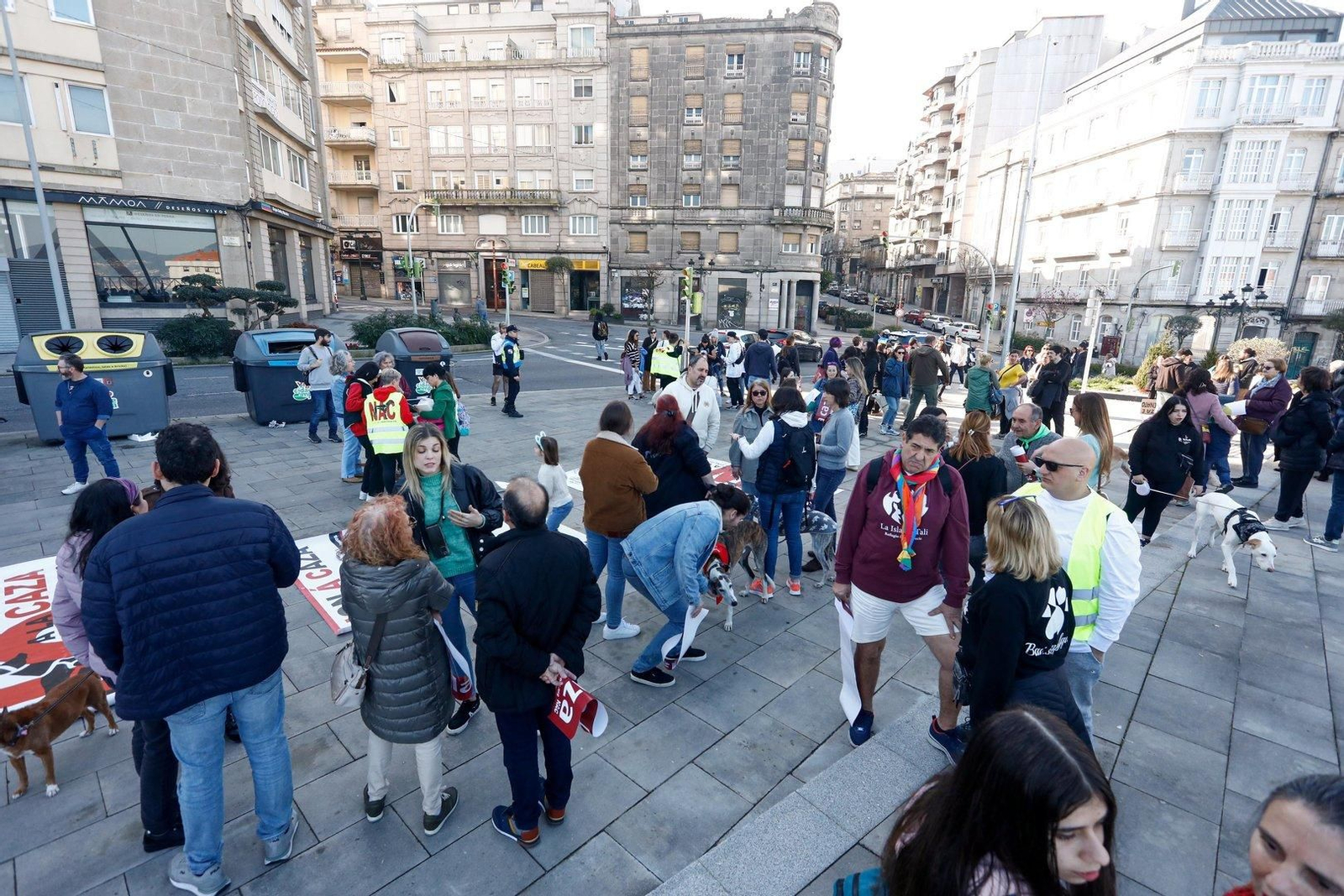 Manifestación en Vigo por los derechos de los animales.