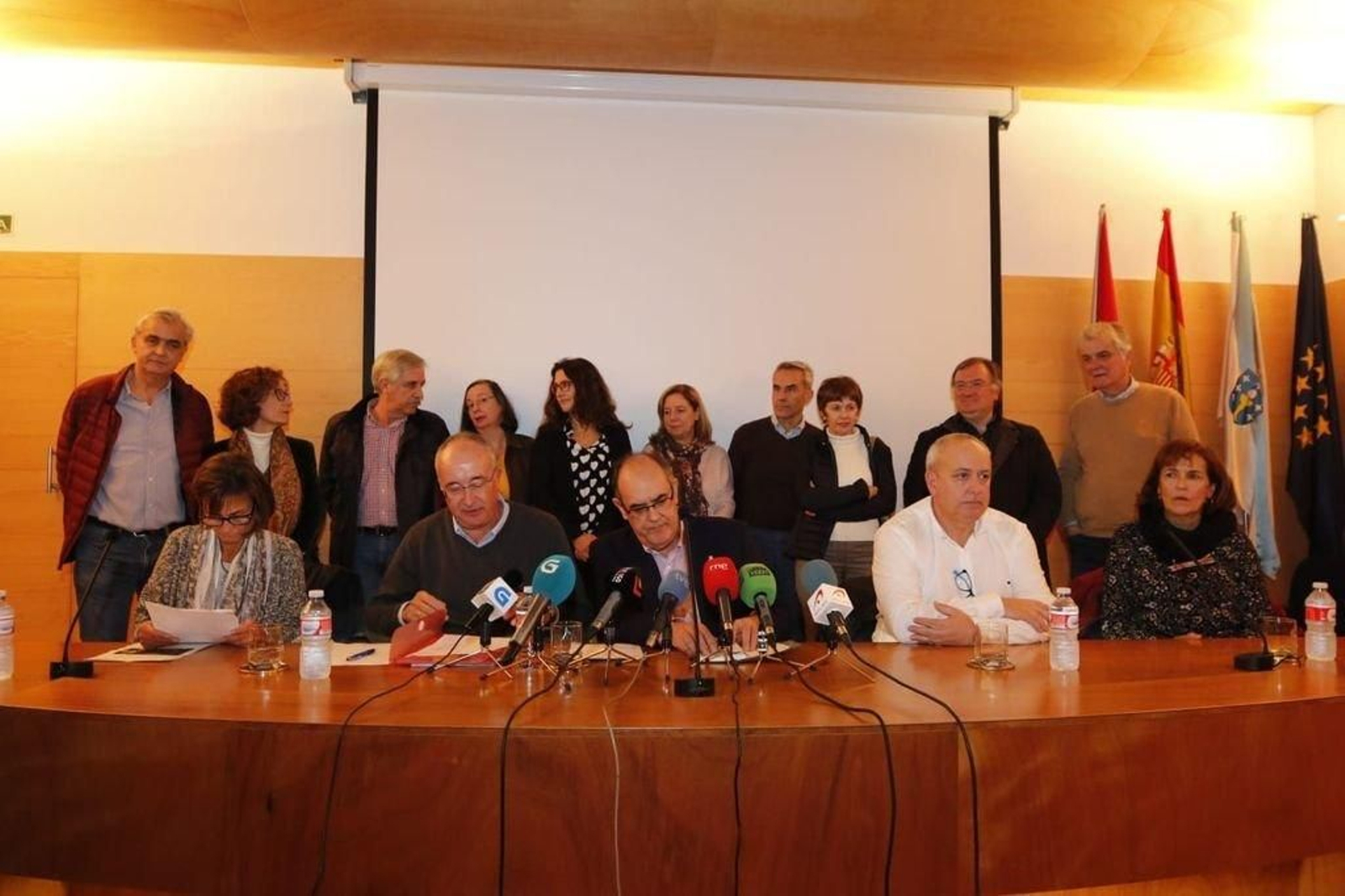 Los jefes de los centros de salud el día que dimitieron.