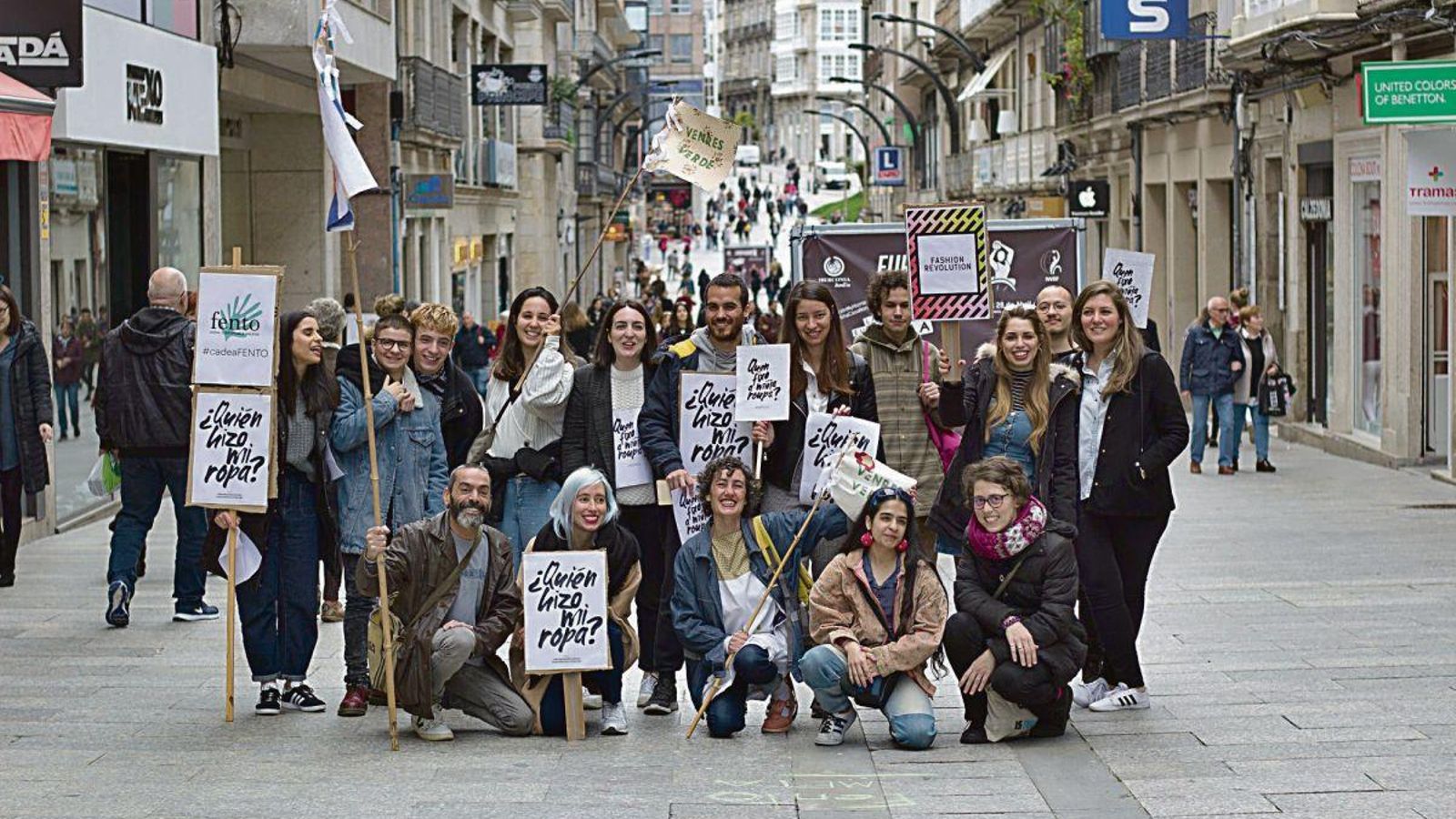 Fento, ahora inactivo, en una de las acciones de concienciación sobre la moda sostenible de 2019.