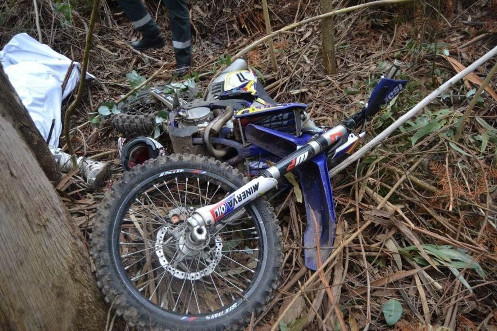 El estado en que quedó tras el accidente mortal, ayer.