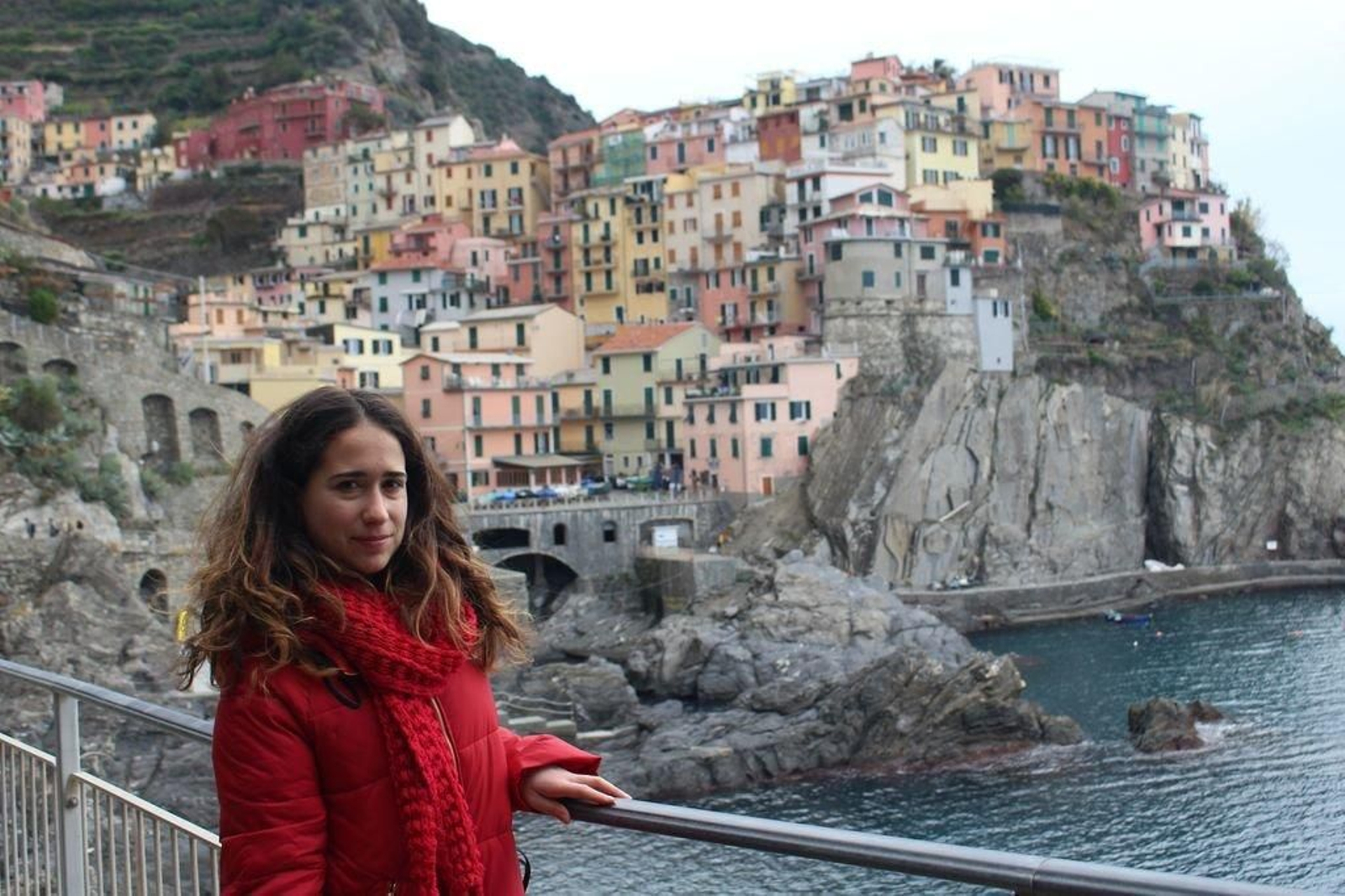 Sara, en Manarola, Cinque Terre.