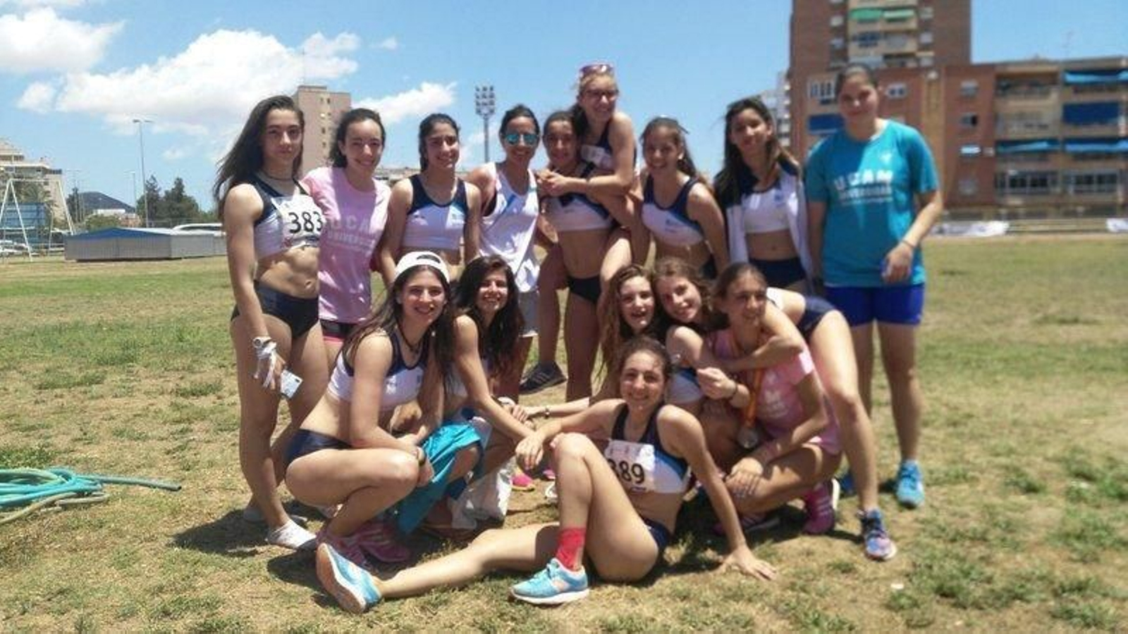 La mayor parte de las integrantes de la selección gallega cadete que acudió a Cartagena.