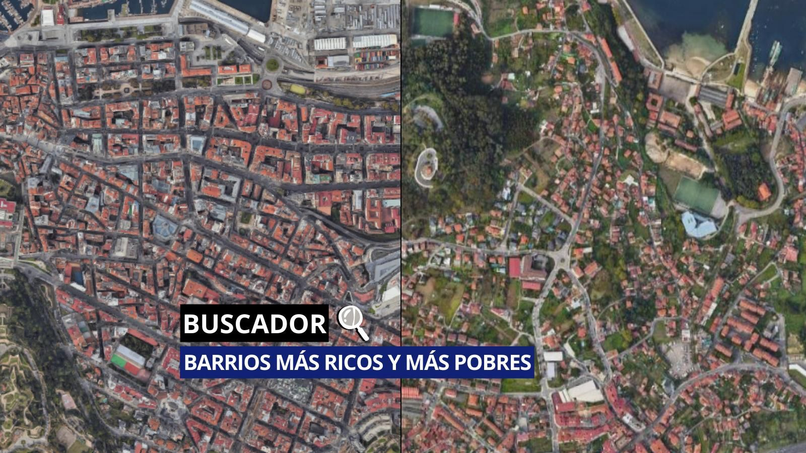 Buscador de zonas ricas y pobres de Vigo.