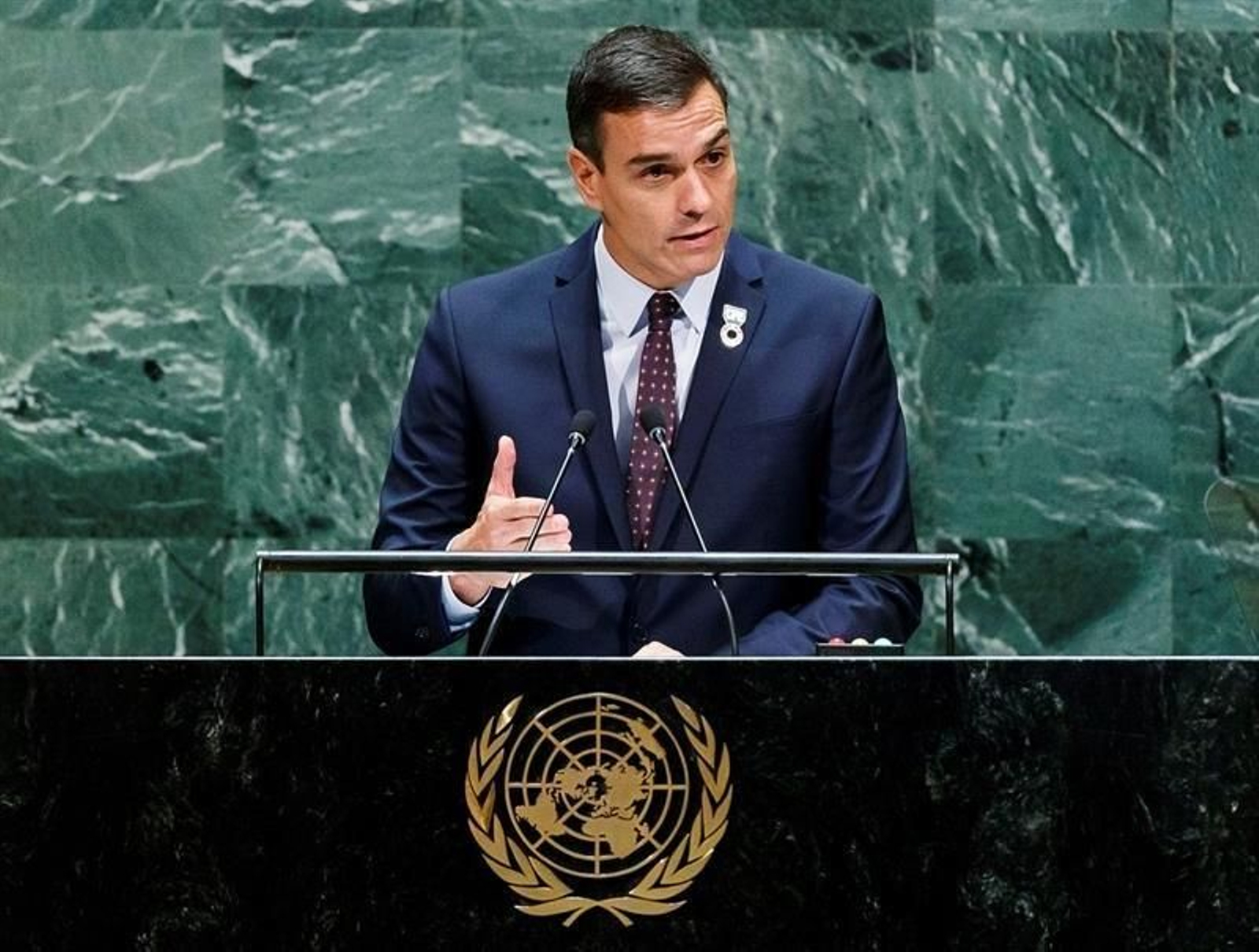 Pedro Sánchez en la ONU
