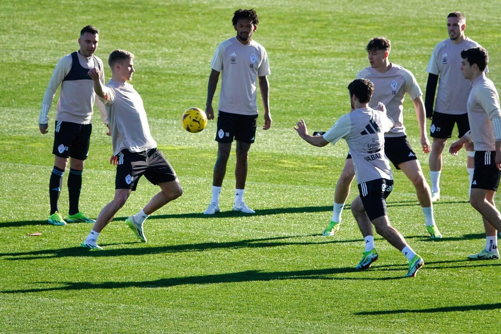 Entrenamiento Celta en Cidade deportiva en Mos.