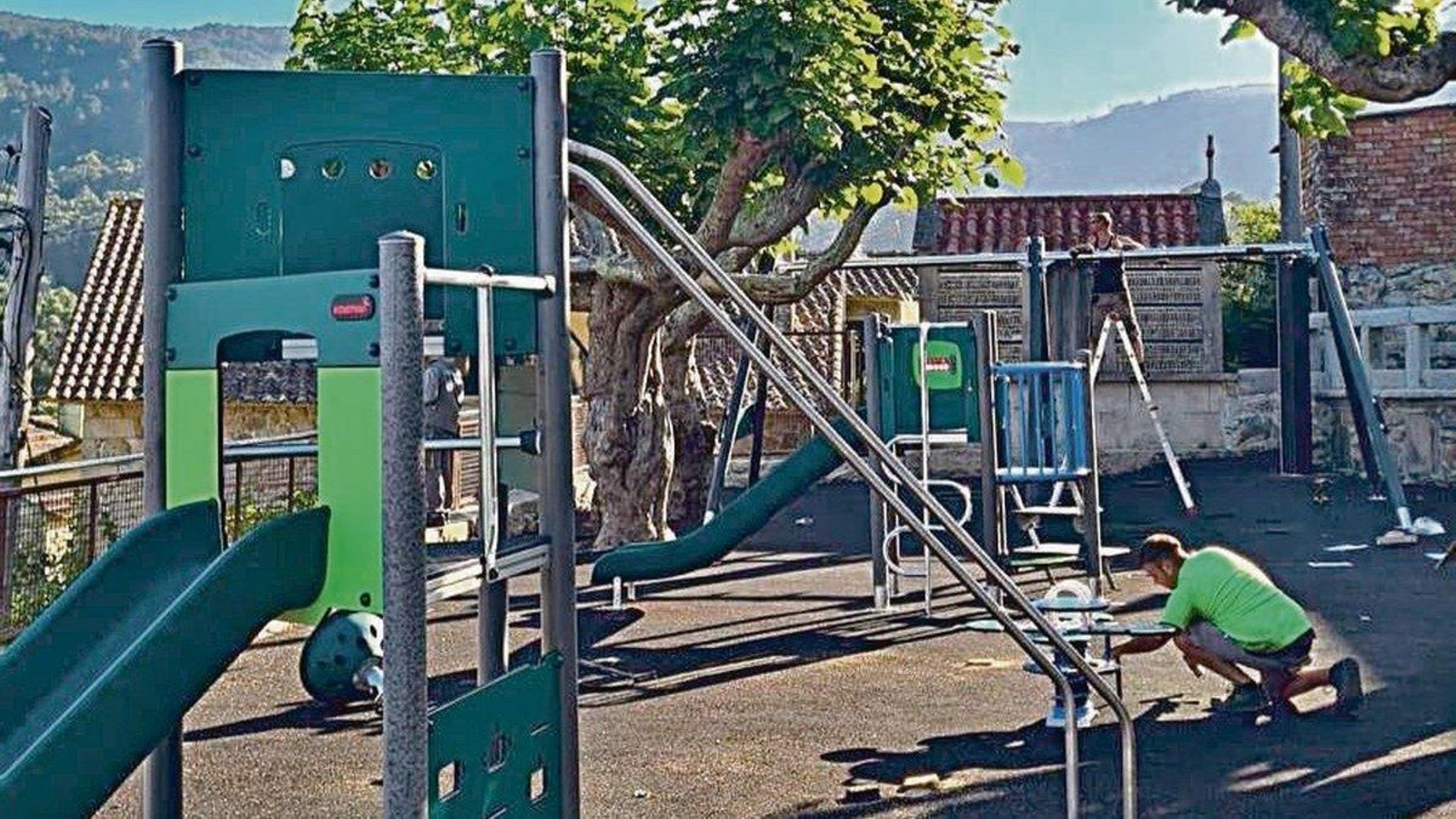 Imagen que muestra el estado actual del parque de Mougás.