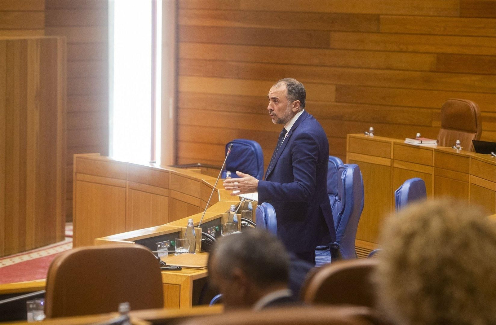 Julio García Comesaña, en el Parlamento gallego. // E.P.