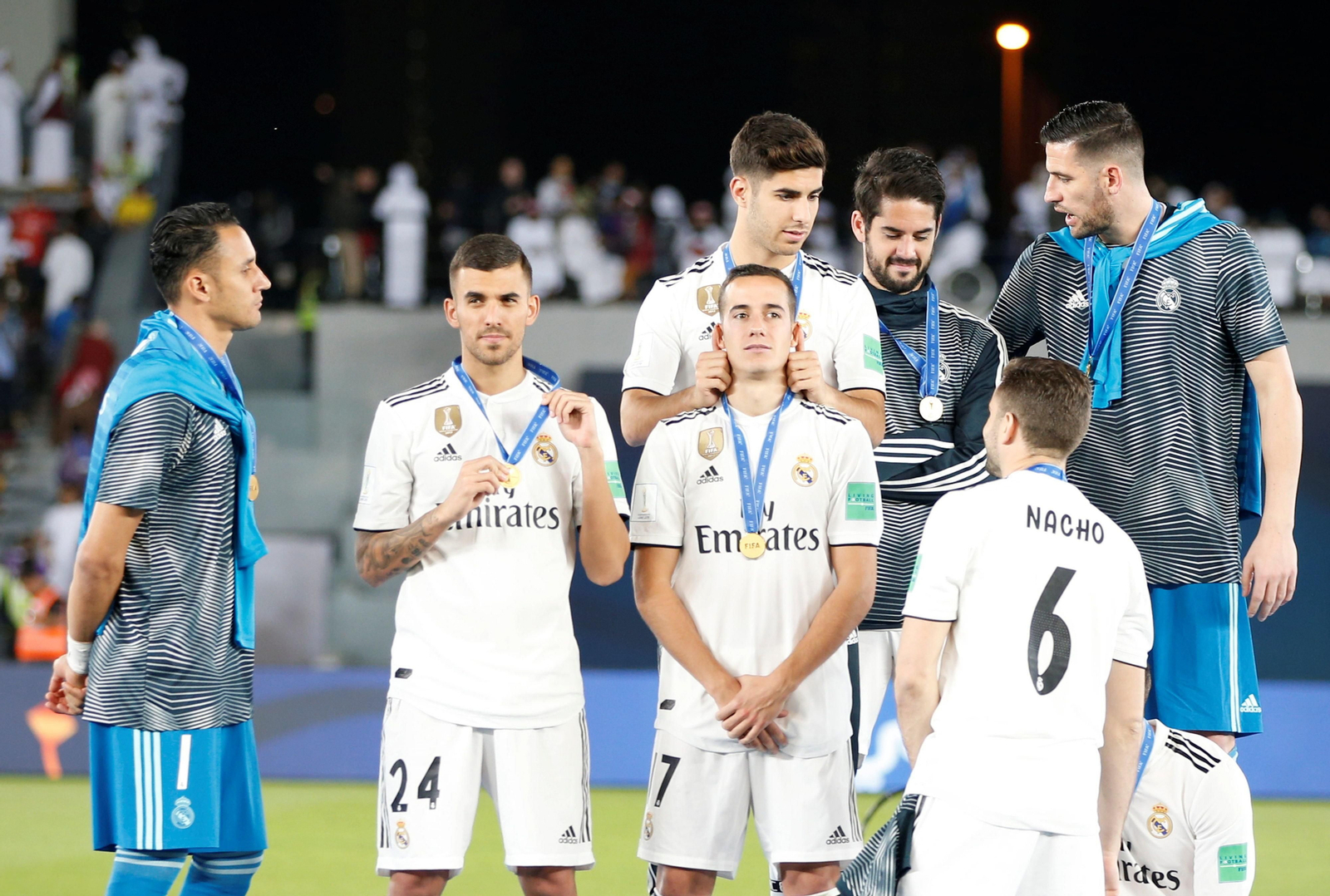 Jugadores del Real Madrid, tras la final del Mundial de Clubes.