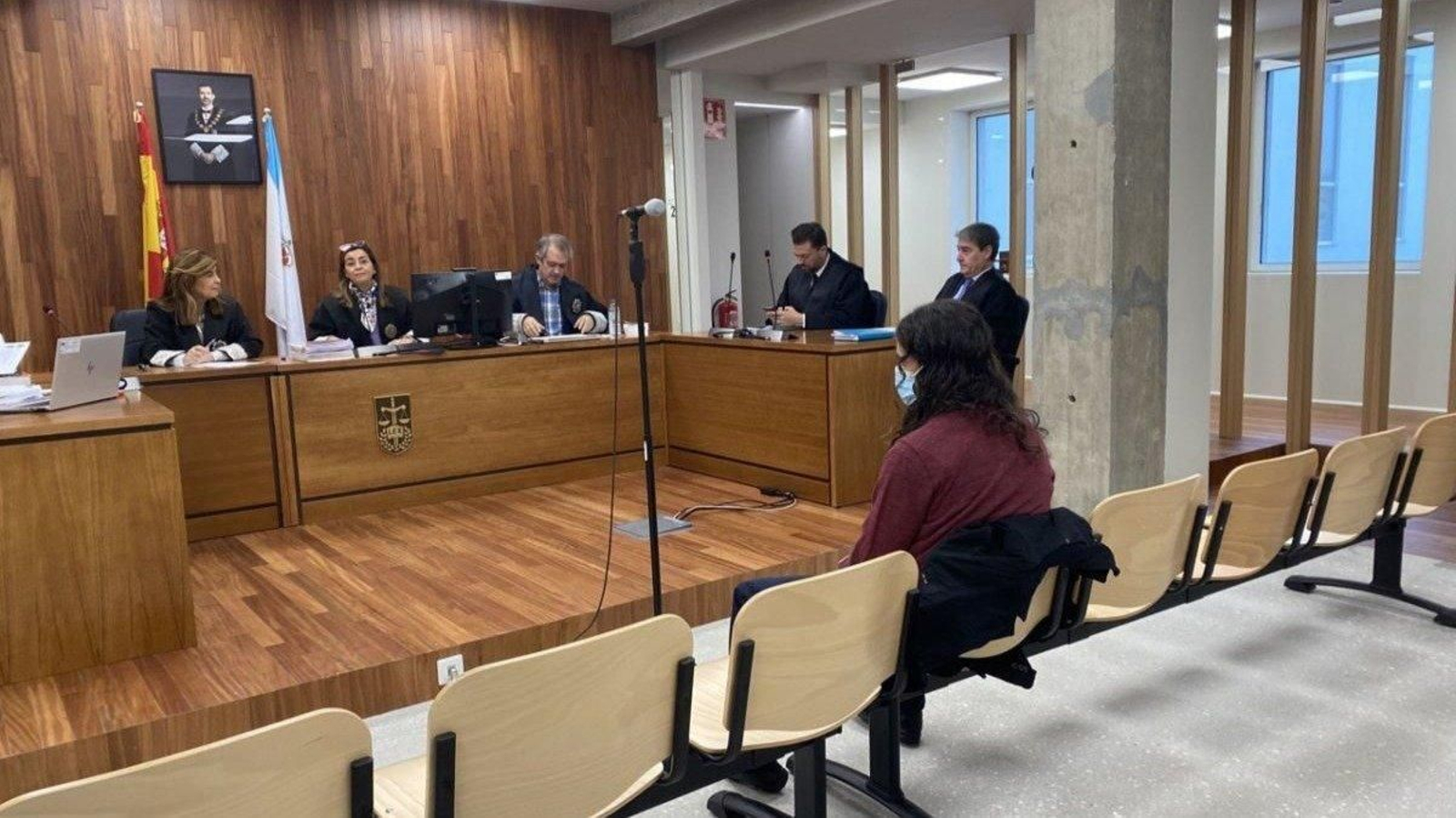 El acusado, ayer, durante el juicio celebrado en la sección quinta de la Audiencia.