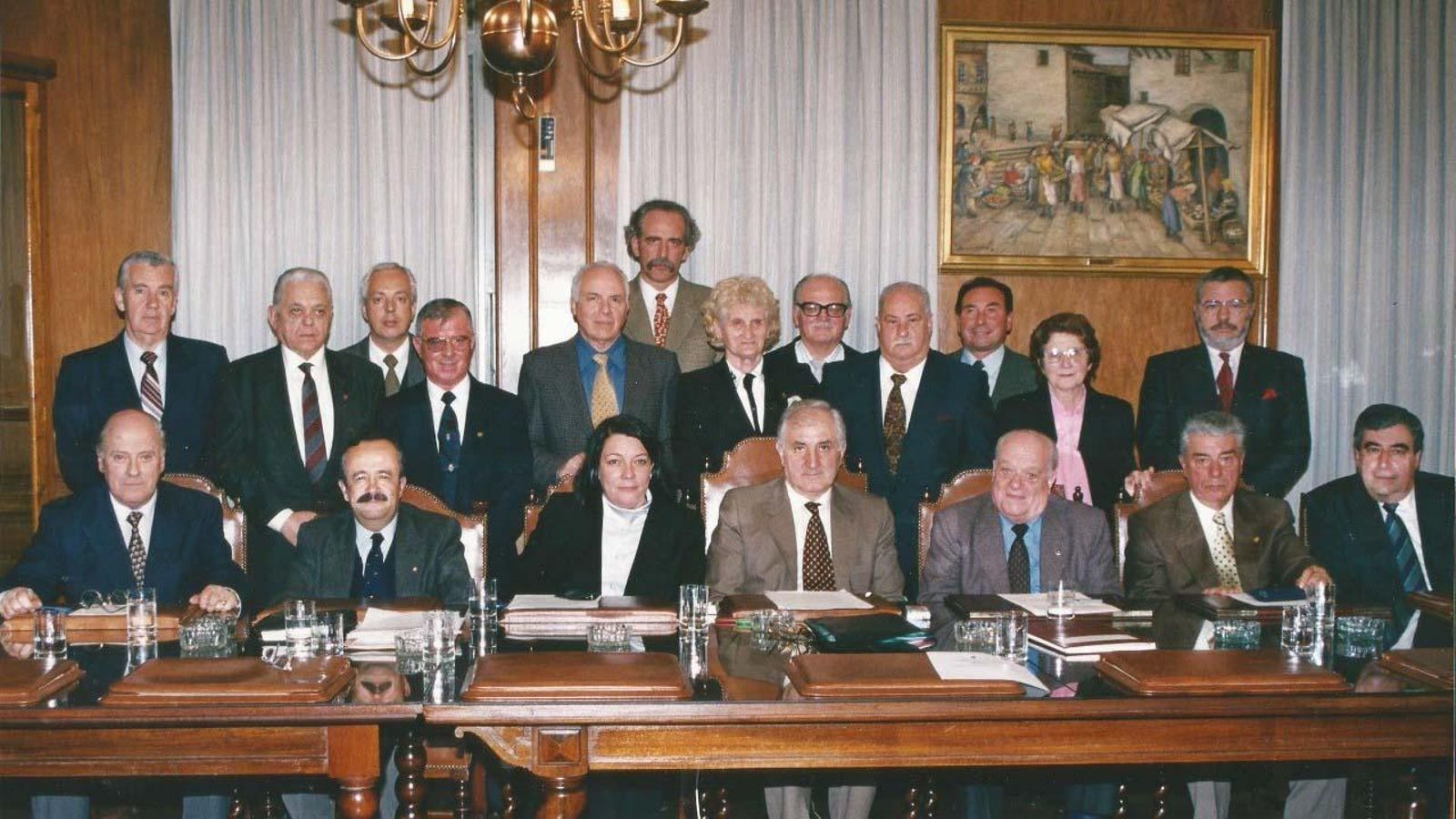 Elías Fernández Pato en una reunión de la Comisión Directiva del Centro Gallego