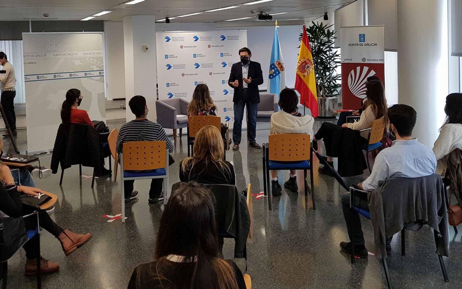 Antonio Rodríguez Miranda, en uno de los encuentros