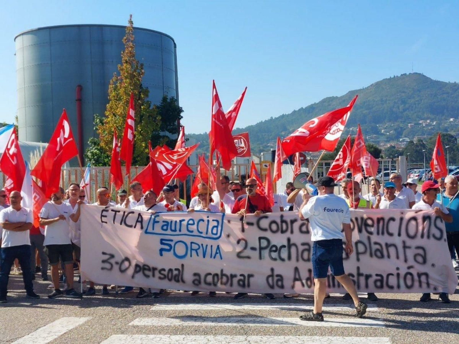 Una de las manifestaciones de Maderas Fiber, antigua Faurecia.