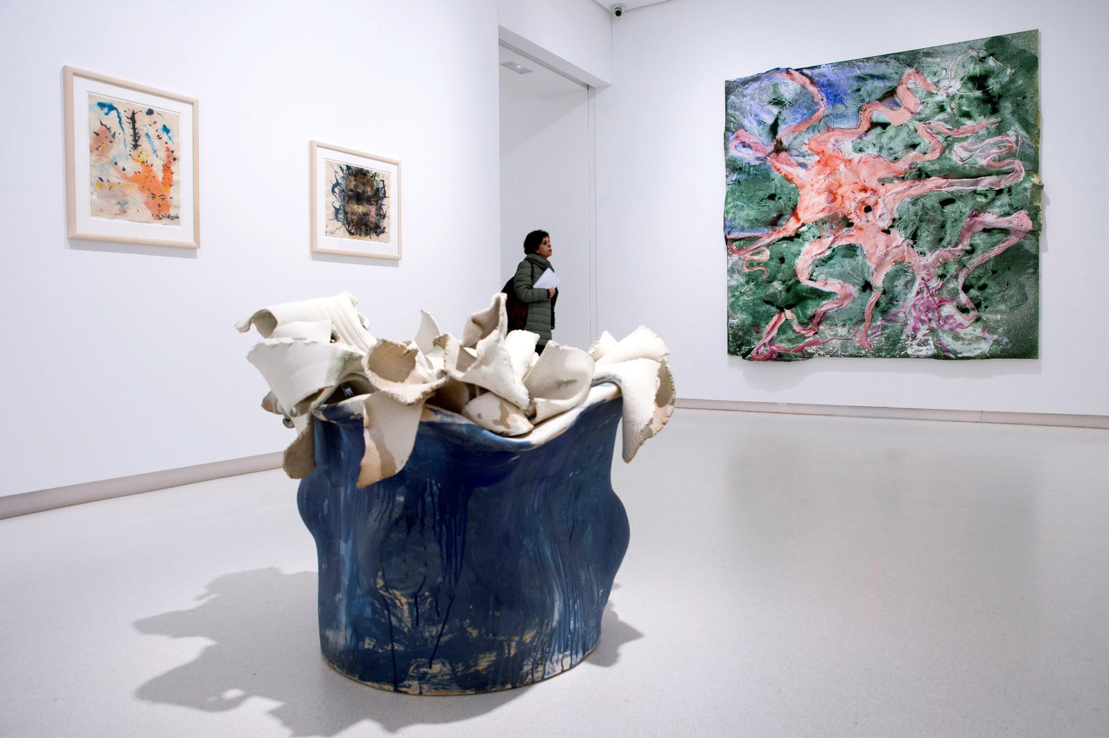 Vista de la exposición "Vida de pulpo", del artista Miquel Barceló, que tiene como protagonista al mar.